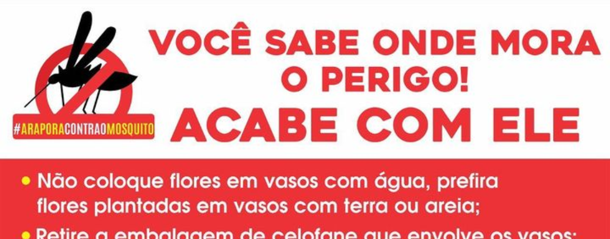 Imagem destaque notícia ARAPOR&Atilde; CONTRA A DENGUE