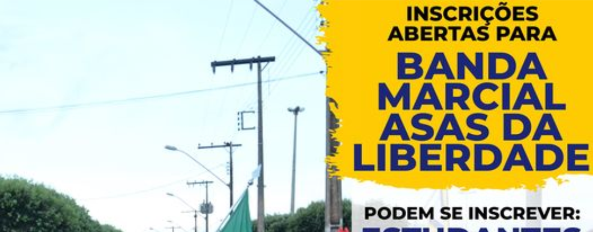 Imagem destaque notícia BANDA MARCIAL ASAS DA LIBERDADE EST&Aacute; COM INSCRI&Ccedil;&Otilde;ES ABERTAS