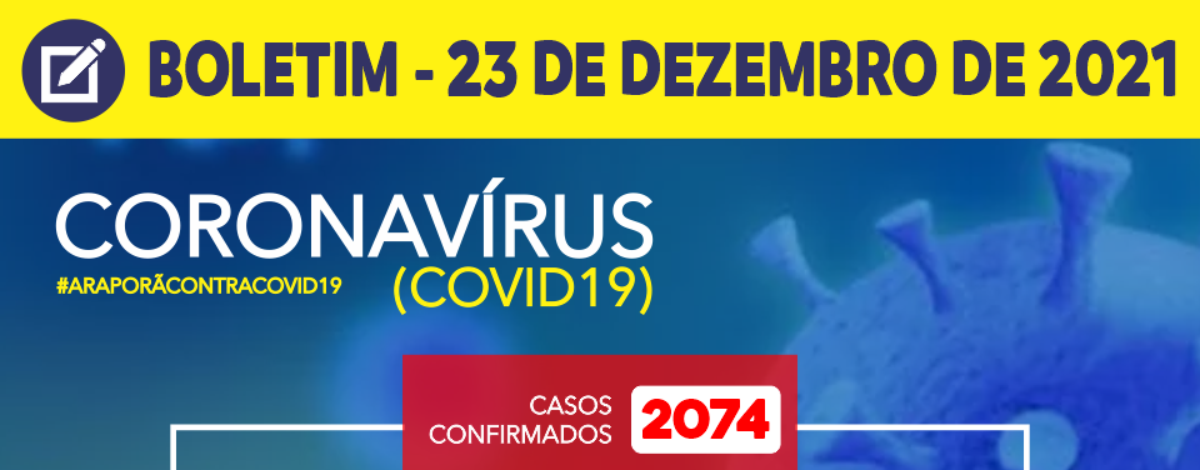 Imagem destaque notícia BOLETIM CORONAV&Iacute;RUS - 23/12/2021