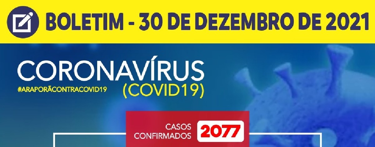 Imagem destaque notícia BOLETIM CORONAVÍRUS - 30/12/2021