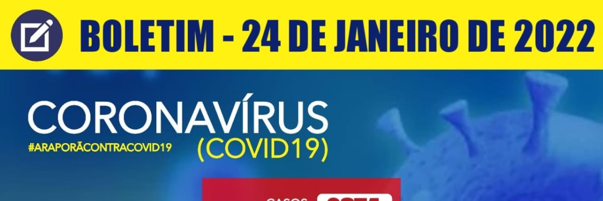 Imagem destaque notícia BOLETIM CORONAVÍRUS - 24/01/2022