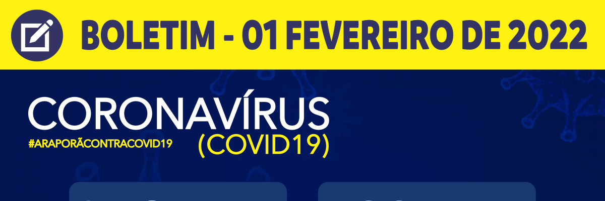 Imagem destaque notícia BOLETIM CORONAVÍRUS - 01/02/2022