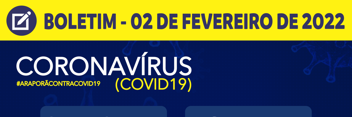 Imagem destaque notícia BOLETIM CORONAVÍRUS - 02/02/2022