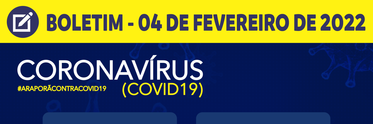 Imagem destaque notícia BOLETIM CORONAVÍRUS - 04/02/2022