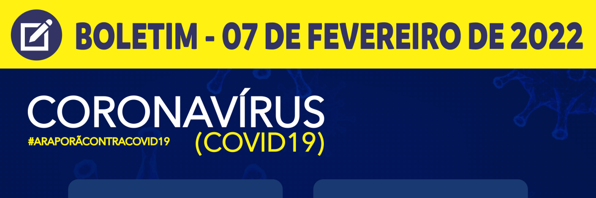 Imagem destaque notícia BOLETIM CORONAVÍRUS - 07/02/2022