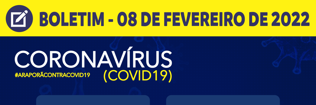 Imagem destaque notícia BOLETIM CORONAVÍRUS - 08/02/2022