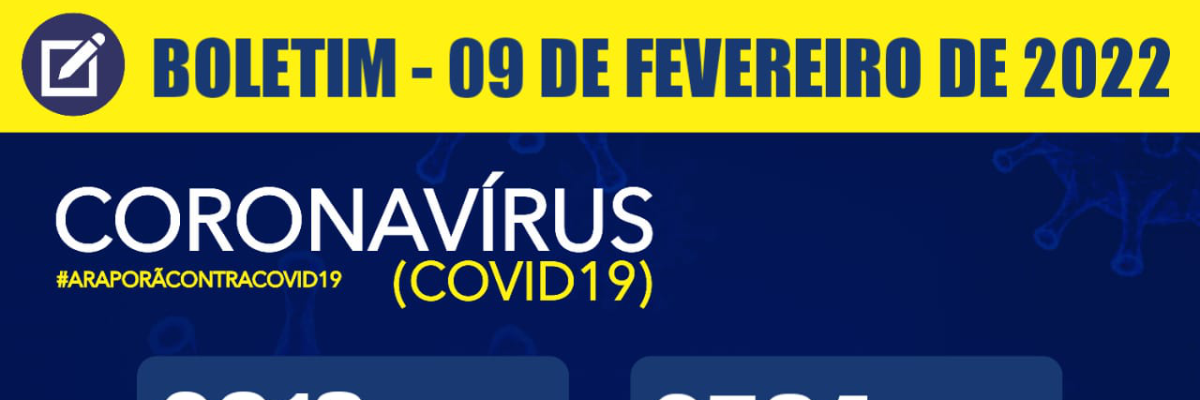 Imagem destaque notícia  BOLETIM CORONAVÍRUS - 09/02/2022