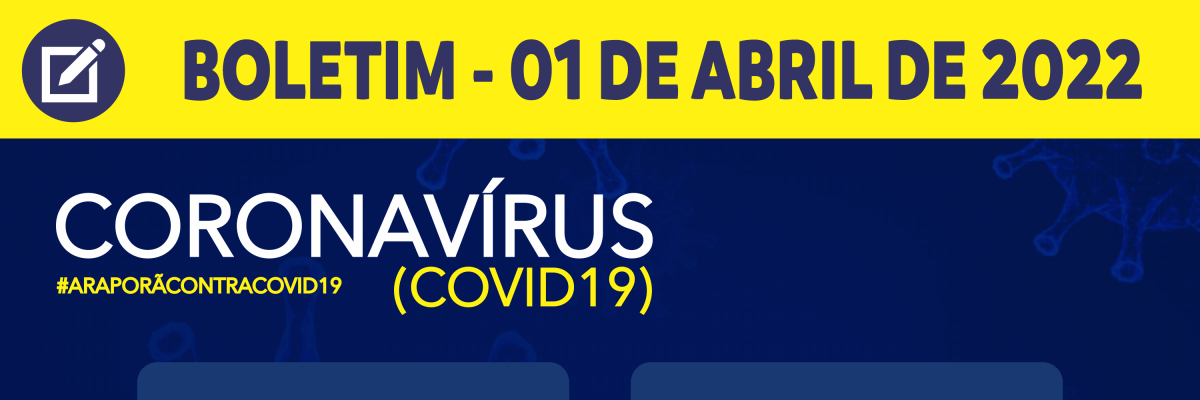 Imagem destaque notícia BOLETIM CORONAVÍRUS - 01/04/2022