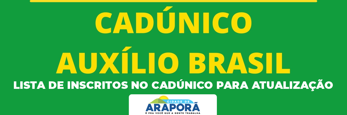 Imagem destaque notícia ATUALIZAÇÃO CADASTRO ÚNICO 2022
