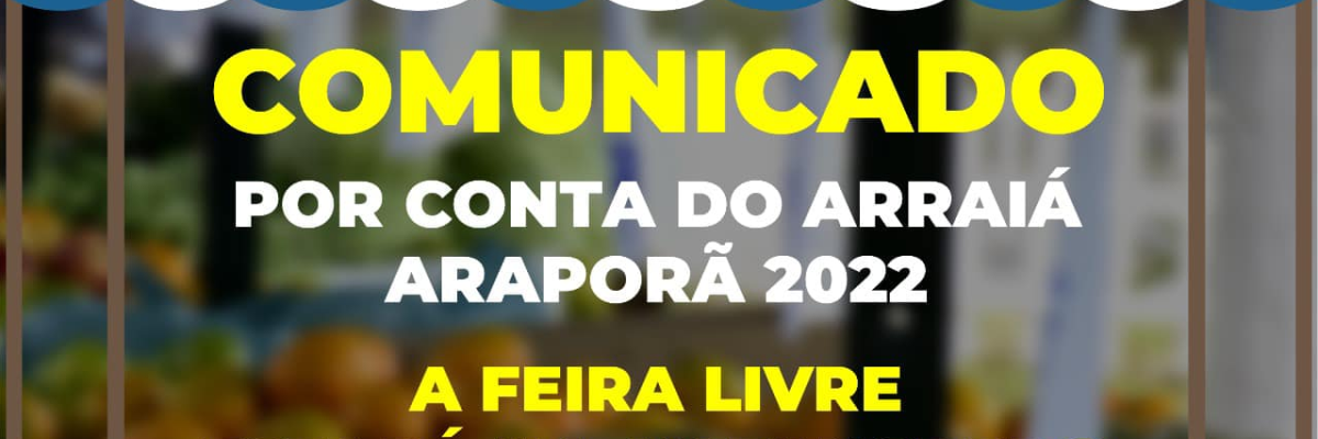 Imagem destaque notícia FEIRA LIVRE COM NOVO LOCAL NESTA SEXTA