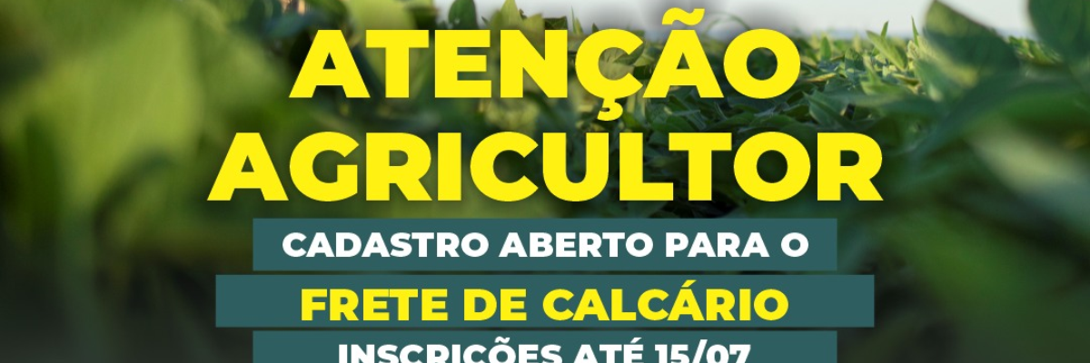 Imagem destaque notícia CADASTRO ABERTO PARA O FRETE DE CALCÁRIO