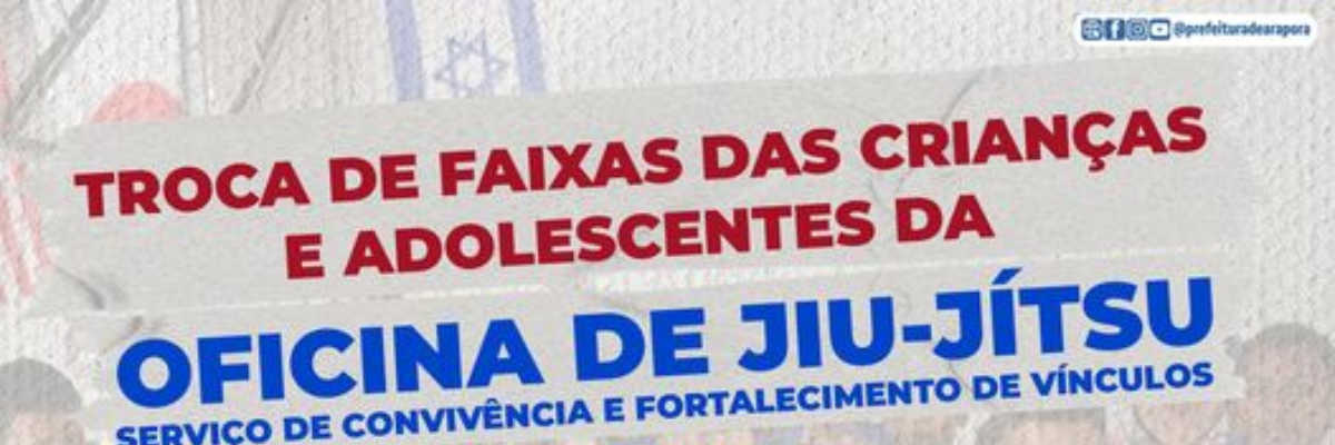 Imagem destaque notícia ALUNOS DA OFICINA DE JIU-JÍTSU TROCAM FAIXAS DE GRADUAÇÃO NA SEXTA-FEIRA (22)