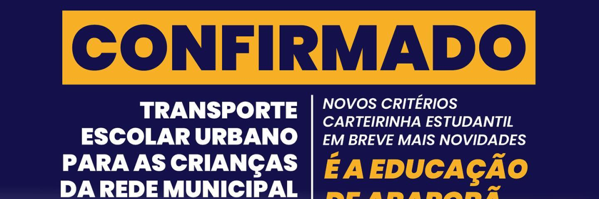 Imagem destaque notícia EDUCAÇÃO ANUNCIA RETORNO DO TRANSPORTE URBANO PARA ALUNOS EM 2023