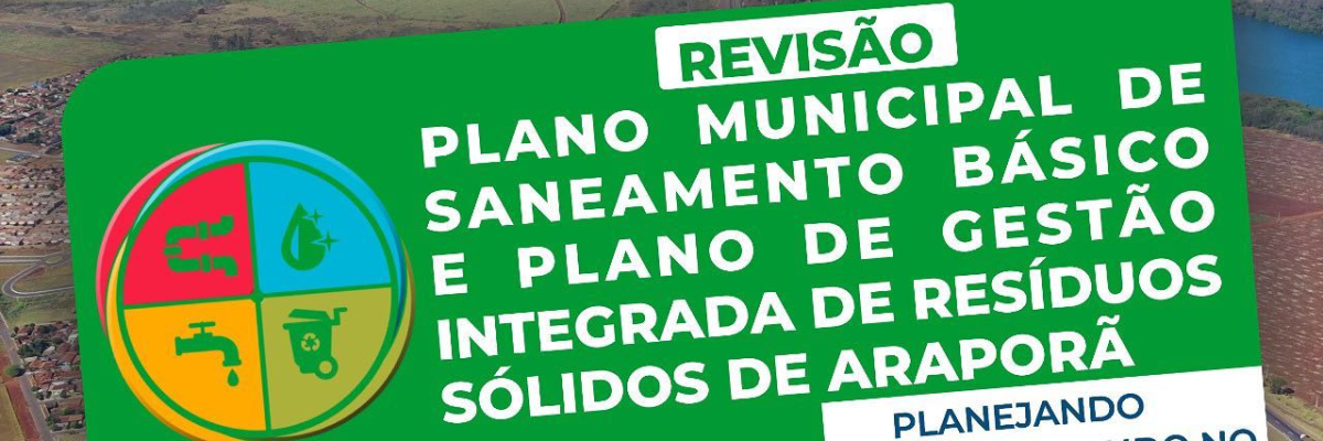 Imagem destaque notícia PREFEITURA PREPARA REVISÃO DOS PLANOS DE SANEAMENTO BÁSICO E DE GESTÃO INTEGRADA DE RESÍDUOS SÓLIDOS