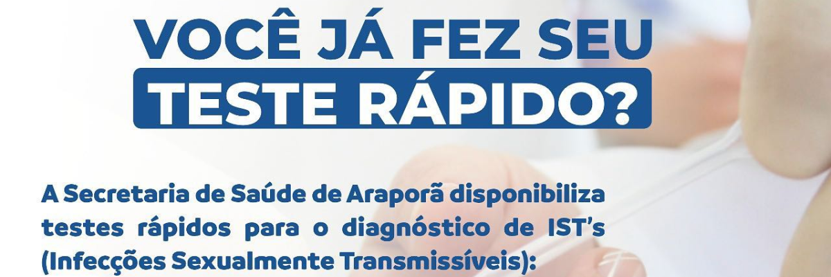 Imagem destaque notícia VOC&Ecirc; J&Aacute; FEZ O TESTE R&Aacute;PIDO?