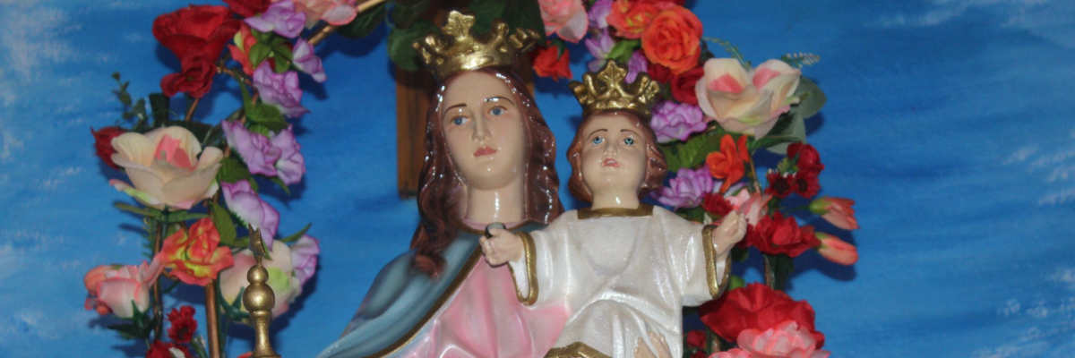 Imagem destaque notícia RESTAURAÇÃO DEIXA IMAGEM DE NOSSA SENHORA DA GUIA AINDA MAIS BONITA EM ARAPORÃ
