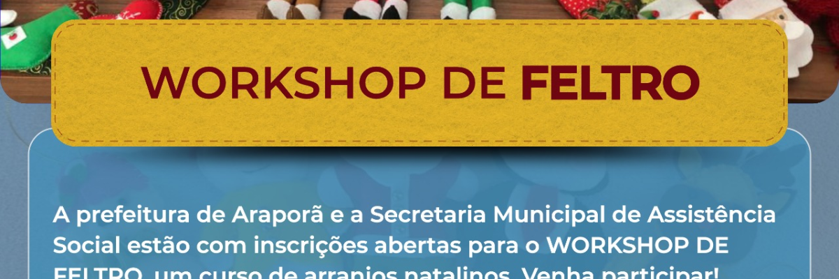 Imagem destaque notícia CURSO DE ENFEITES NATALINOS EM ARAPORÃ