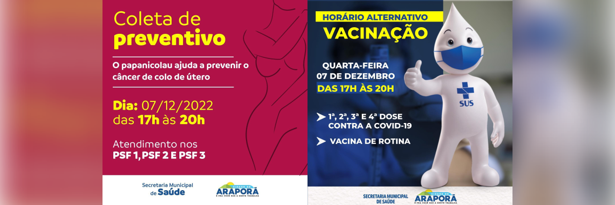Imagem destaque notícia QUARTA-FEIRA DE SA&Uacute;DE - 06/12/2022