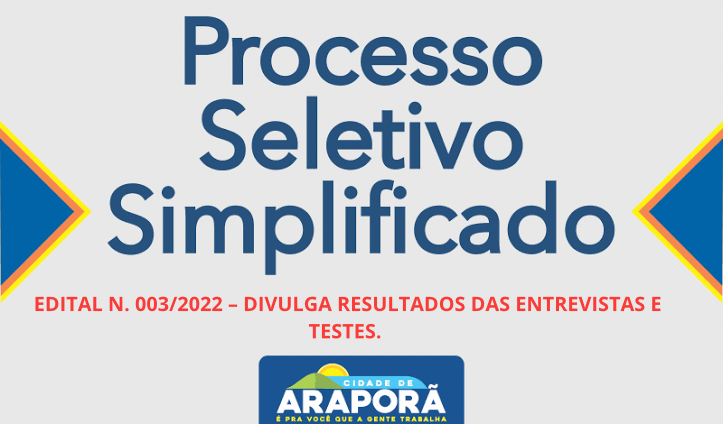 Imagem destaque notícia EDITAL N. 003/2023 – DIVULGA RESULTADOS DAS ENTREVISTAS E TESTES.