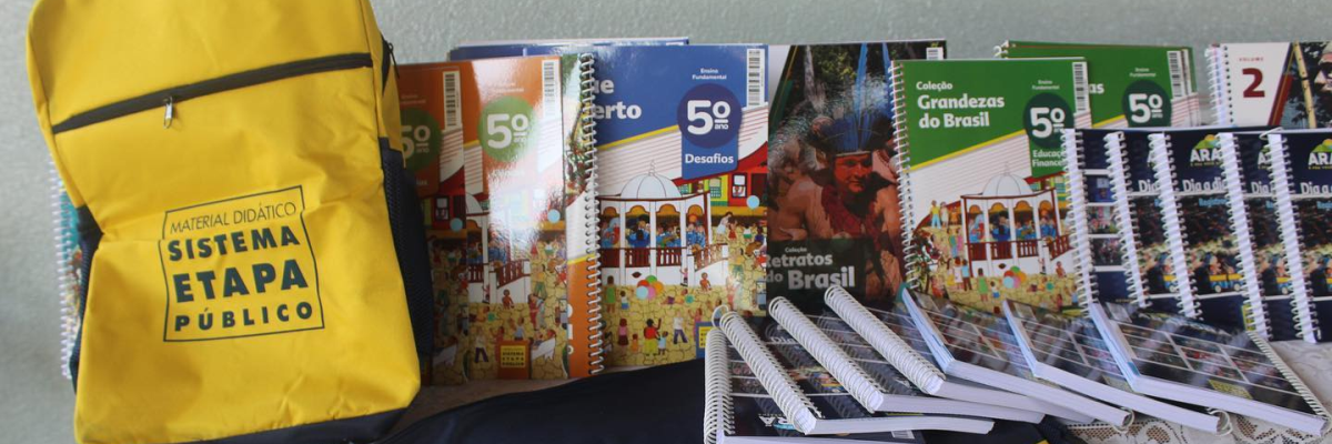 Imagem destaque notícia NOVOS LIVROS CHEGAM PARA ALUNOS DO 6º AO 9º ANO DA ESCOLA OLINTHA