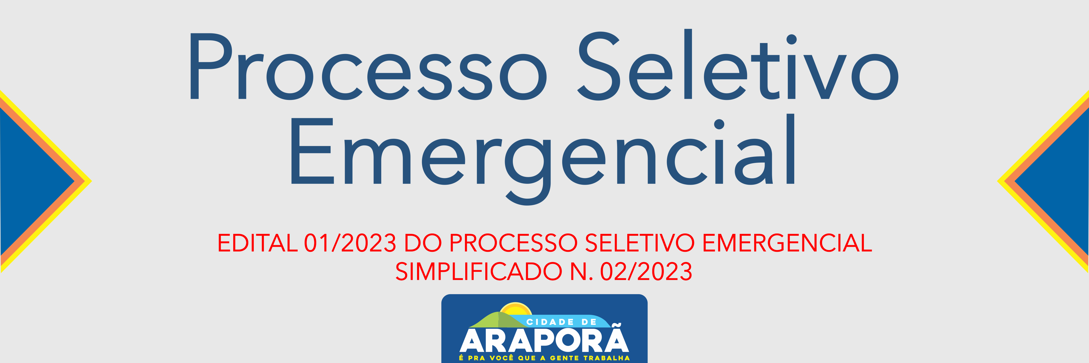 Imagem destaque notícia EDITAL 01/2023 DO PROCESSO SELETIVO EMERGENCIAL SIMPLIFICADO N.02/2023 - 20/04/2023