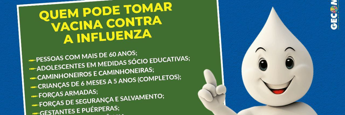 Imagem destaque notícia QUEM PODE TOMAR A VACINA CONTRA A INFLUENZA - 04/05/2023