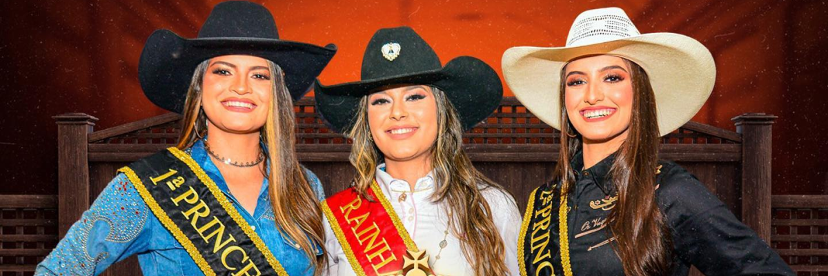Imagem destaque notícia INSCRIÇÕES PARA A ESCOLHA DA RAINHA, 1ª E 2ª PRINCESA E MISS COUNTRY DA 4ª CAVALGADA SOLIDÁRIA E 19ª FESTA DO PEÃO DE BOIADEIRO DE ARAPORÃ.