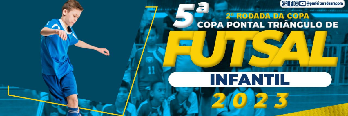 Imagem destaque notícia 2ª RODADA DA COPA PONTAL TRIÂNGULO DE FUTSAL INFANTIL 2023 