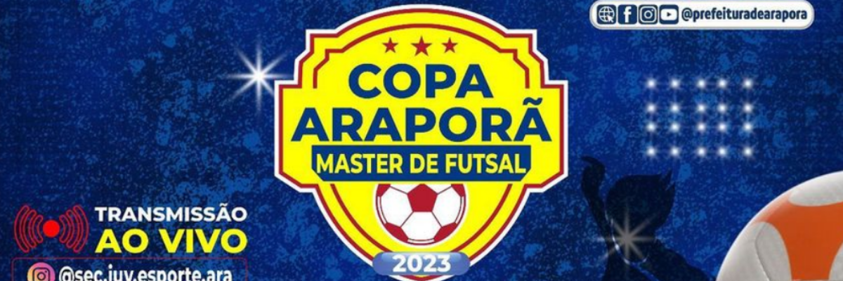 Imagem destaque notícia HOJE É DIA DE JOGO NA COPA ARAPORÃ MASTER DE FUTSAL!