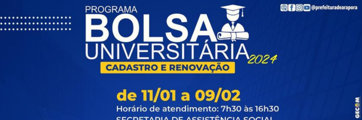 Imagem destaque notícia BOLSA UNIVERSITÁRIA 2024