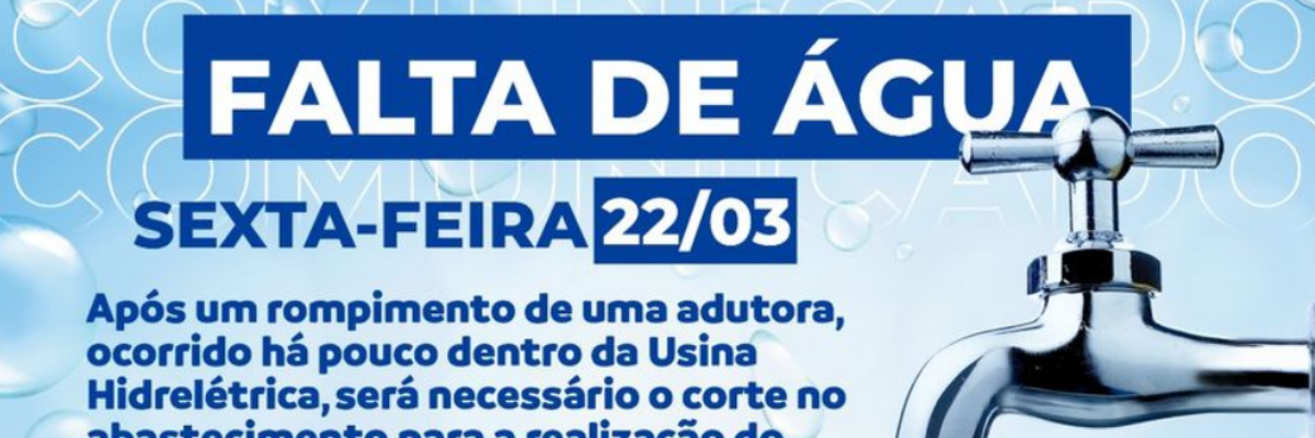 Imagem destaque notícia AVISO IMPORTANTE DMAE