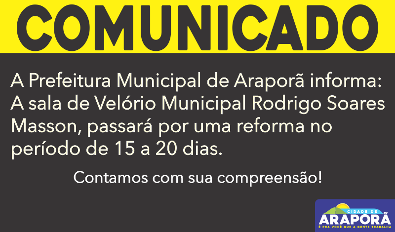 Imagem destaque notícia SALA DE VELÓRIO MUNICIPAL PASSARÁ POR REFORMA