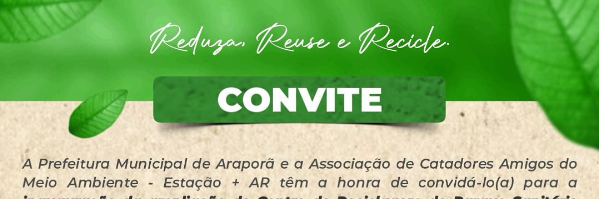 Imagem destaque notícia ENTREGA DA AMPLIAÇÃO DO CENTRO DE RECICLAGEM NO PARQUE SANITÁRIO! 