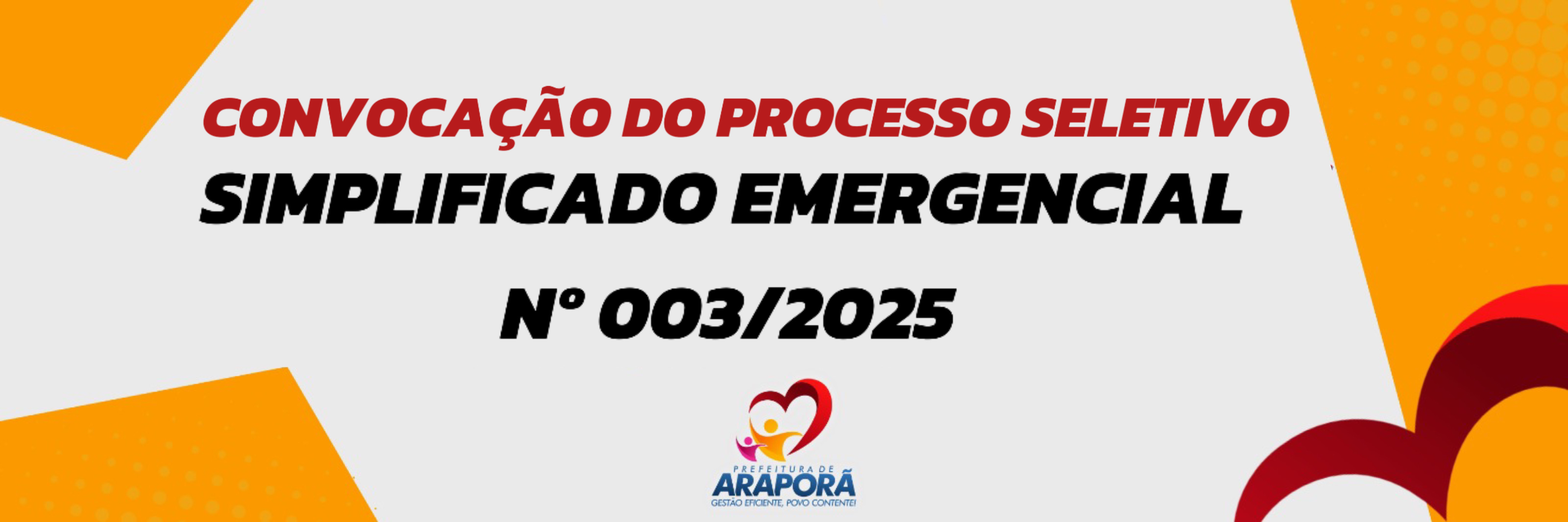 Imagem destaque notícia QUARTA CONVOCAÇÃO DO PROCESSO SELETIVO SIMPLIFICADO EMERGENCIAL Nº003/2025