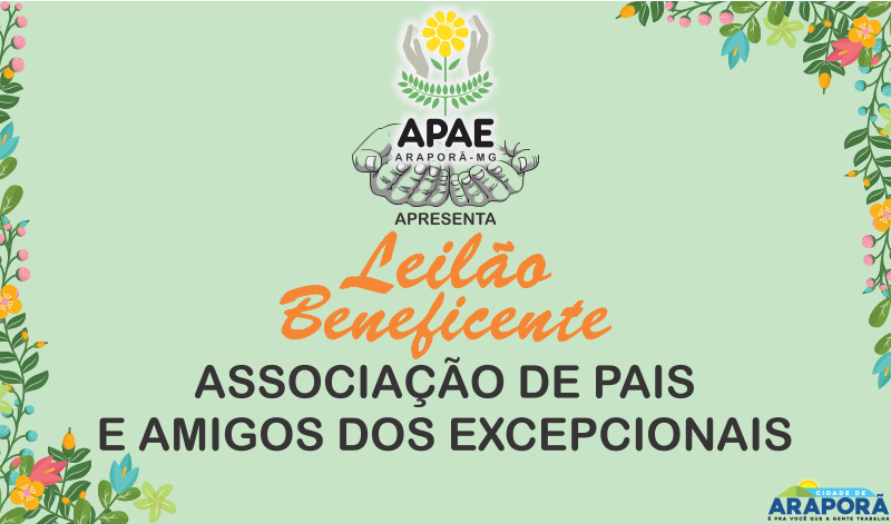 Imagem destaque notícia APAE realiza leilão beneficente em Araporã