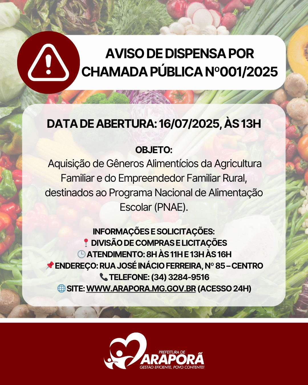 Imagem destaque notícia Atenção, produtores rurais de Araporã!