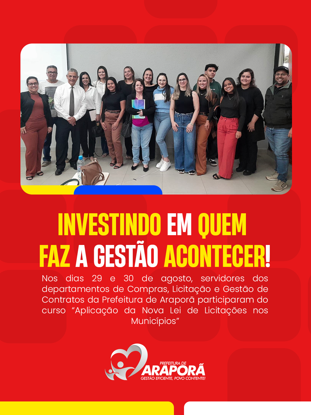 Imagem destaque notícia Investindo em quem faz a gestão acontecer!