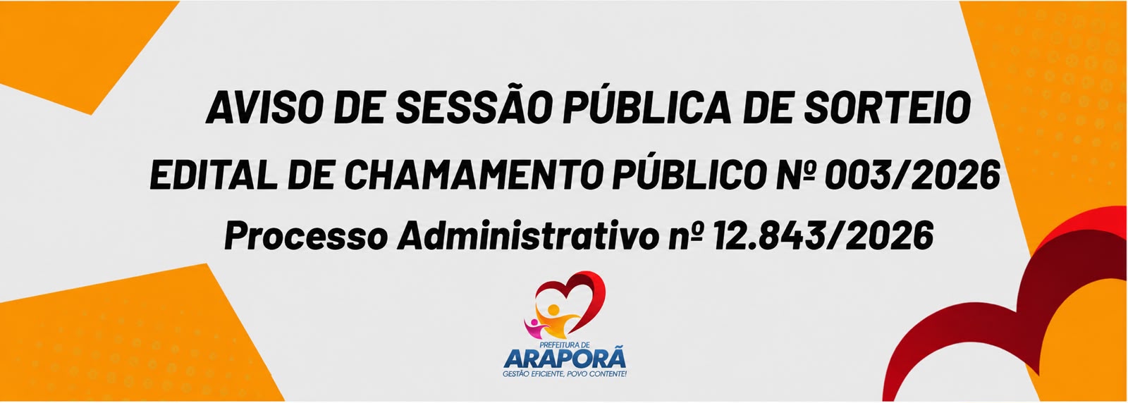 Imagem destaque notícia Encerrado do prazo de inscri&ccedil;&atilde;o estabelecido no Edital de Chamamento P&uacute;blico n&ordm; 003/2025