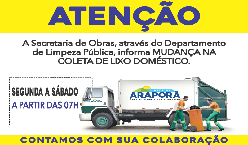 Imagem destaque notícia Prefeitura muda cronograma da coleta de lixo doméstico