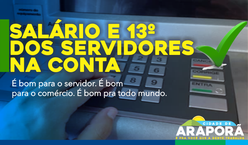Imagem destaque notícia Prefeitura antecipa folha e libera nessa sexta-feira pagamento de dezembro