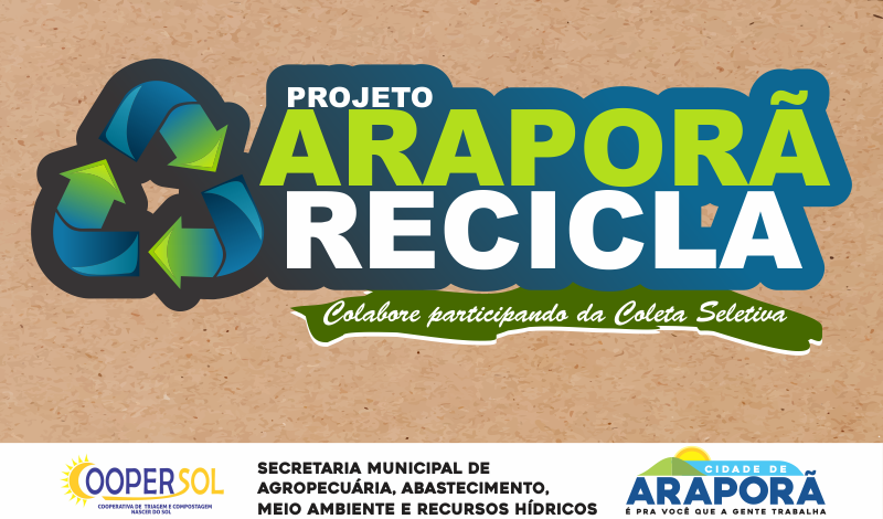 Imagem destaque notícia Prefeitura de Araporã intensifica coleta seletiva