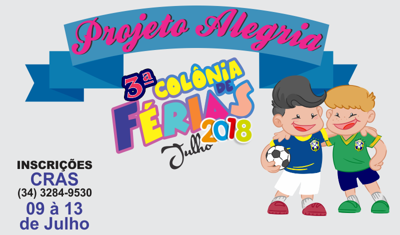 Imagem destaque notícia INSCRIÇÕES ABERTAS PARA A 3ª COLÔNIA DE FÉRIAS