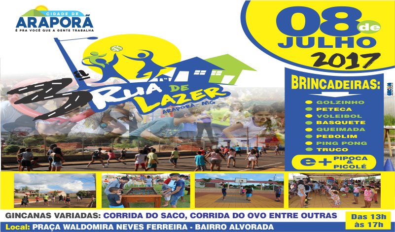Imagem destaque notícia Prefeitura de Araporã prepara 3ª edição do evento Rua de Lazer